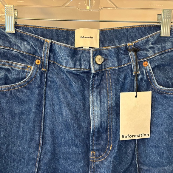 Reformation Dark Blue Bootcut Jeans NWT - Picture 7 of 12